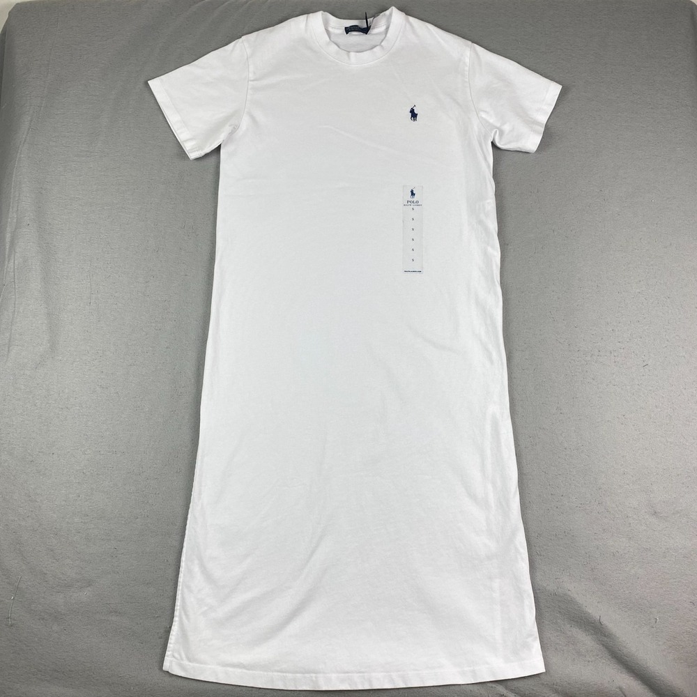 Polo Ralph Lauren Womens T Shirt Dress crewneck blue pony NEW